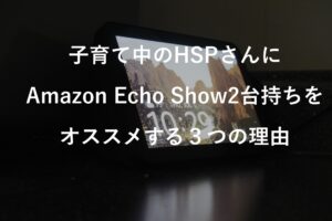 子育て中のHSPさんにAmazon Echo Show2台持ちをオススメする3つの理由